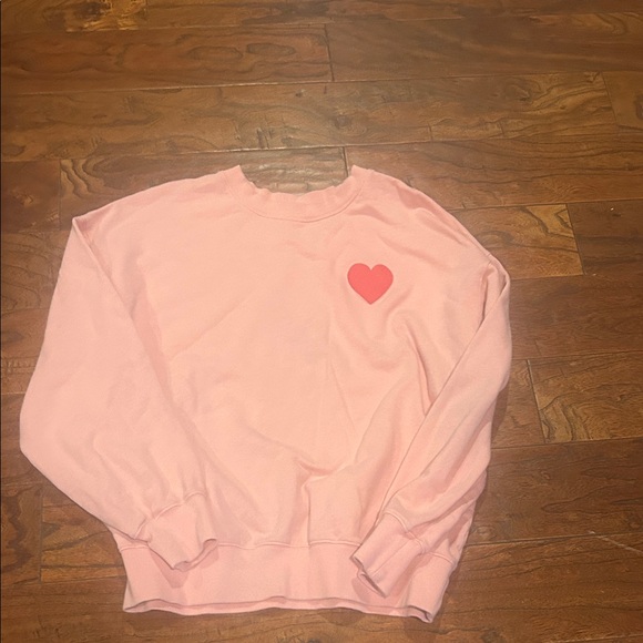 Cozy Pink Heart Crew Neck Sweater - Picture 1 of 3
